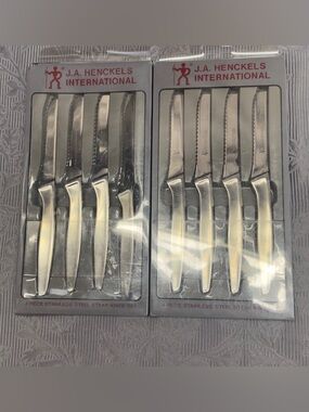 JA Henckels International Stainless Steel Steak Knife Set, 2 sets, 8 knives